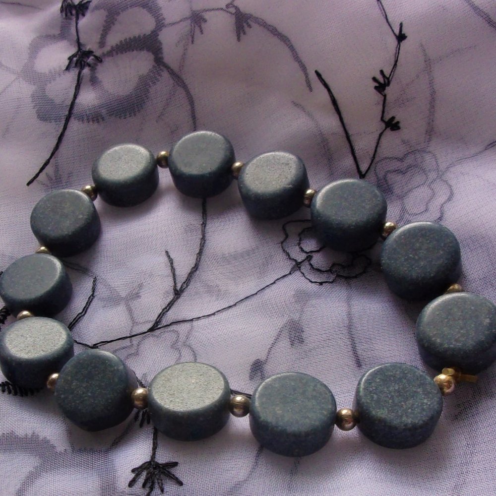 Dark grey blue stone bracelet